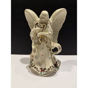 Madison Ave 2000 Millennium Christmas Angel Figurine Porcelain Gold Trim